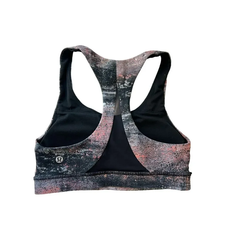 Lululemon Invigorate Bra - Azurite Poppy Coral Multi Size 4